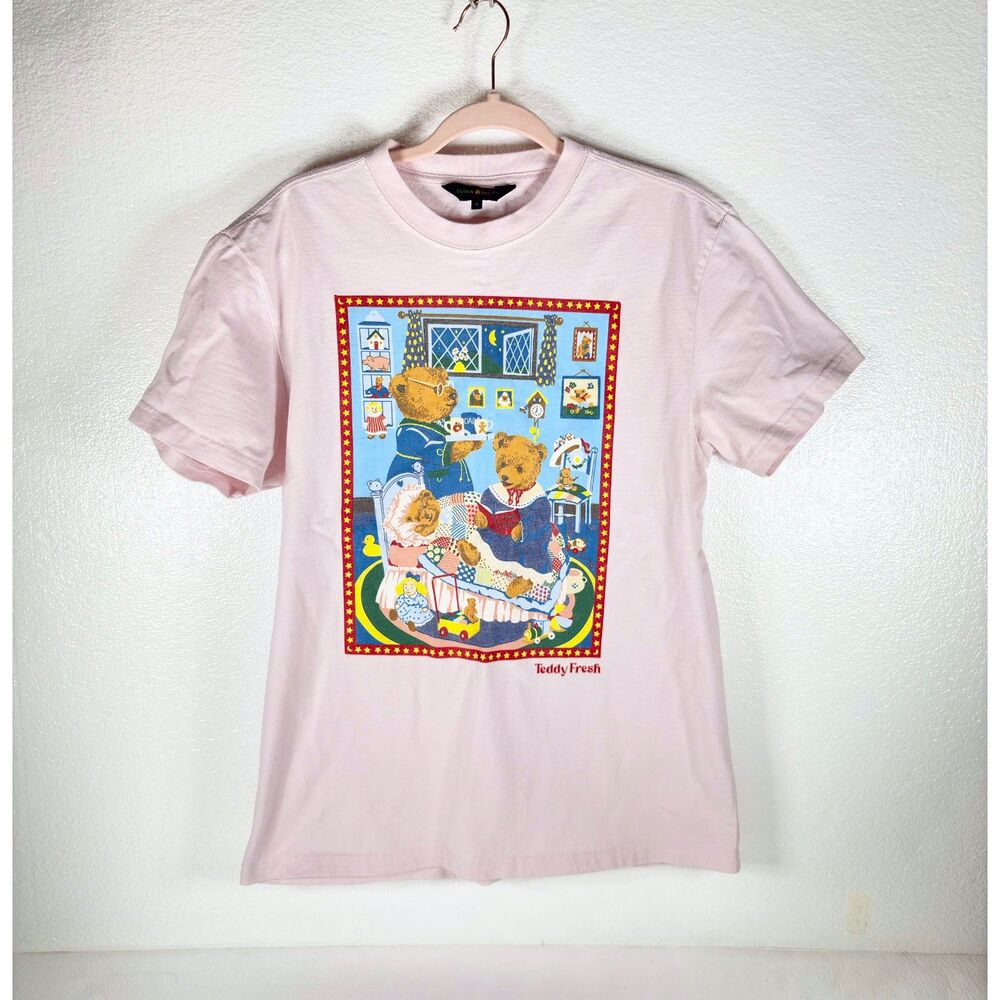 Teddy Fresh Bedtime Story Graphic Short Sleeve T-Shirt Pink Size Small
